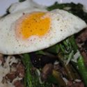 Amanda’s Ground Buffalo With Broccoli Eggplant And Egg