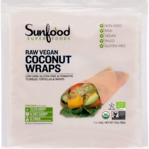 Paleo Coconut wraps raw vegan organic