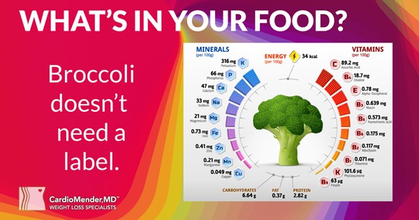 broccoli does not need a food label