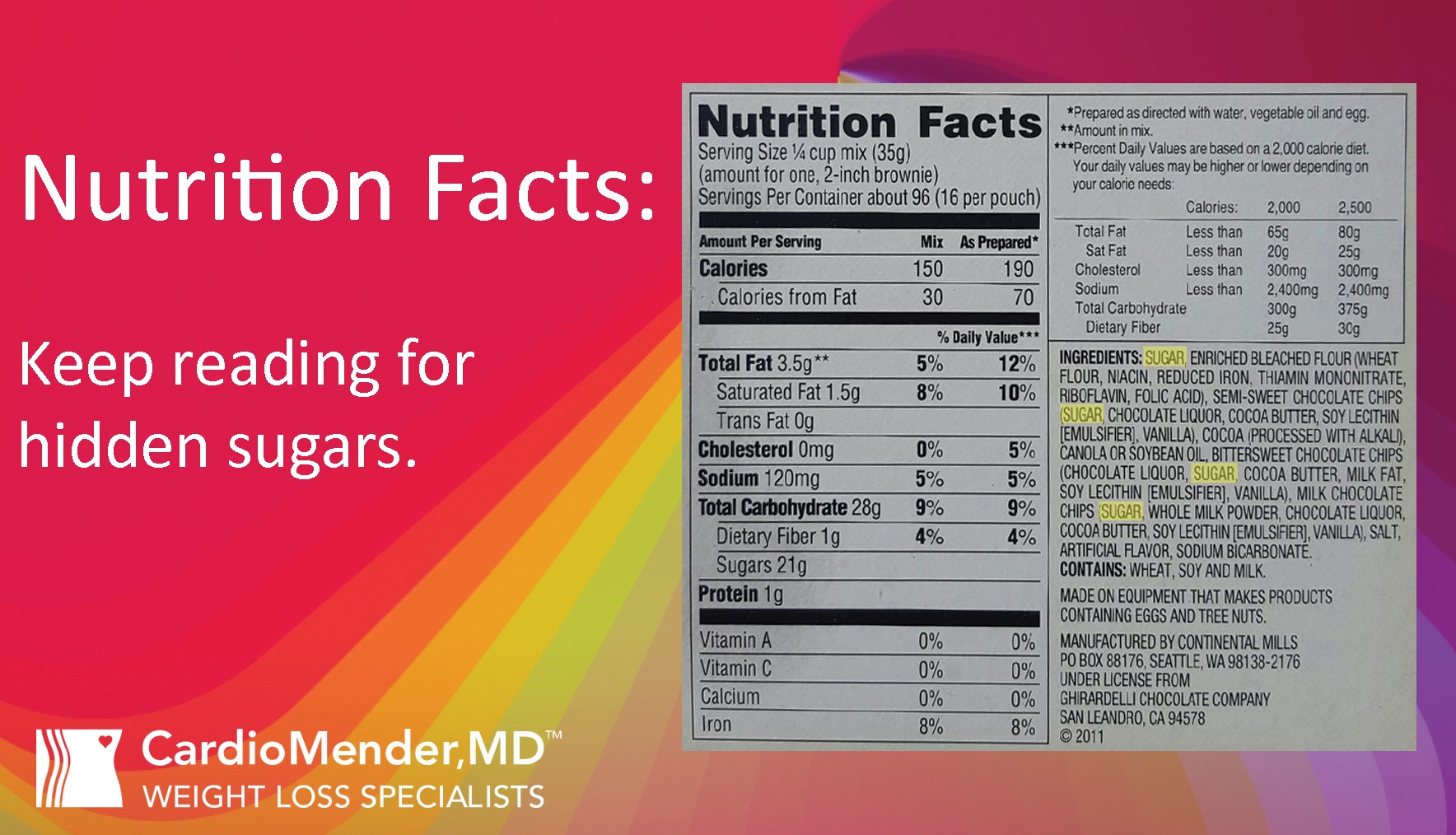 Nutrition Facts - Hidden Sugar in Ingredients copy