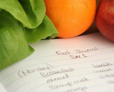 Food Journal With Fruit In The Background