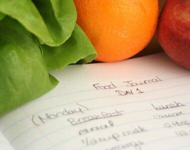 Food Journal With Fruit In The Background