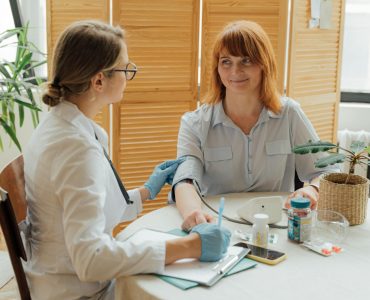 Woman Having Her Blood Pressure Taken