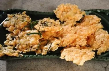 Rosemary Cheese Chips Compressed