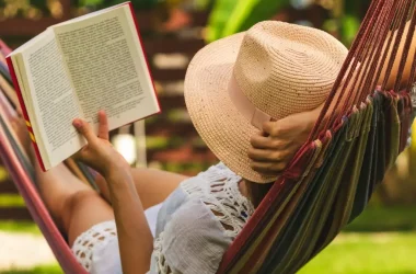 Attractive Sexy Woman Reading Book In Hammock Picture Id1145393520