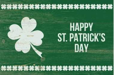 Leaf Clover And White Text Happy St Patricks Day Over Green Wooden Picture Id1132505416 Copy