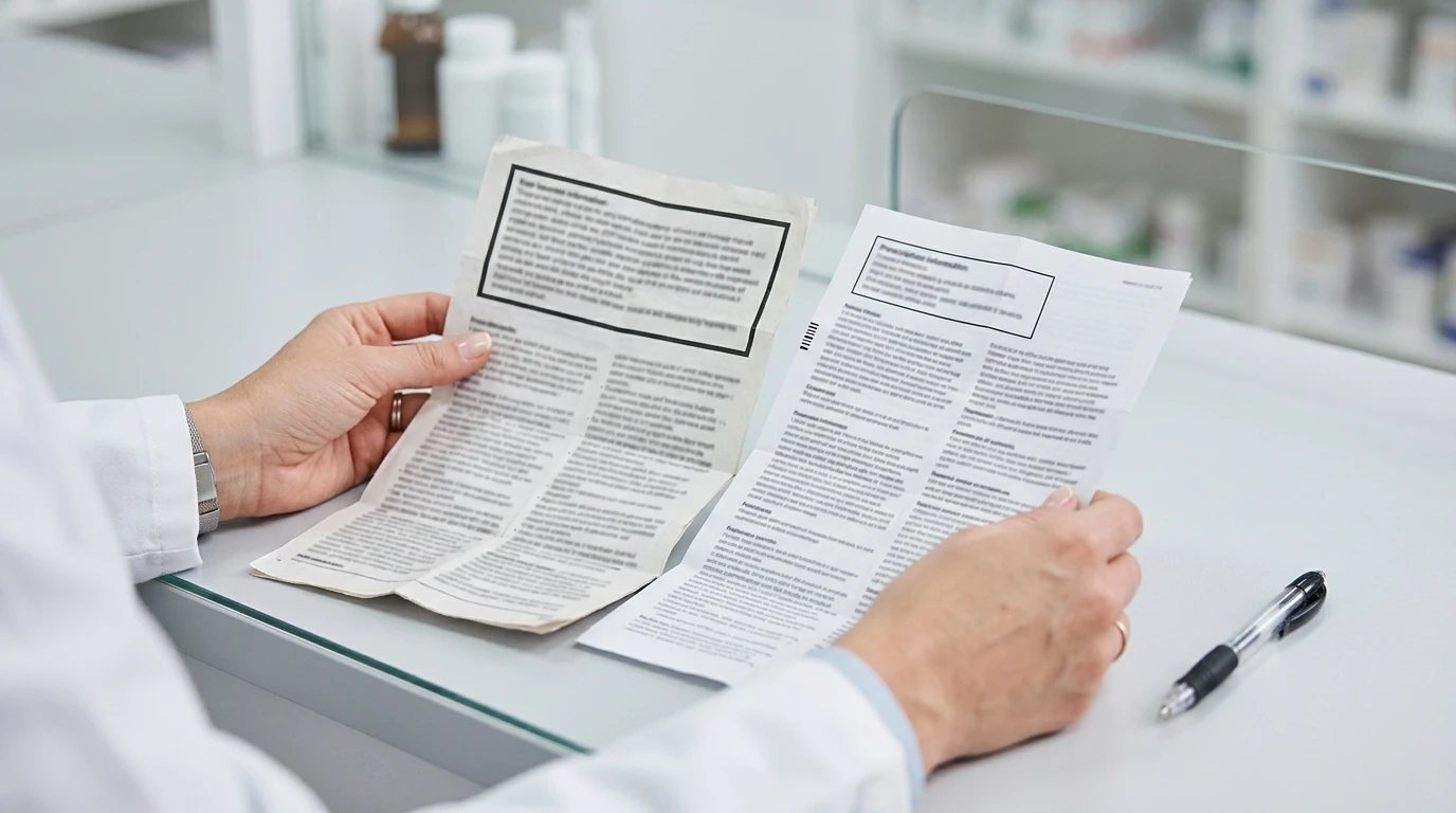 HRT Black Box Warning: What the 2026 FDA Label Change Means for Women 3 HRT black box warning removal: an older label with a boxed warning beside a newer label with a smaller warning