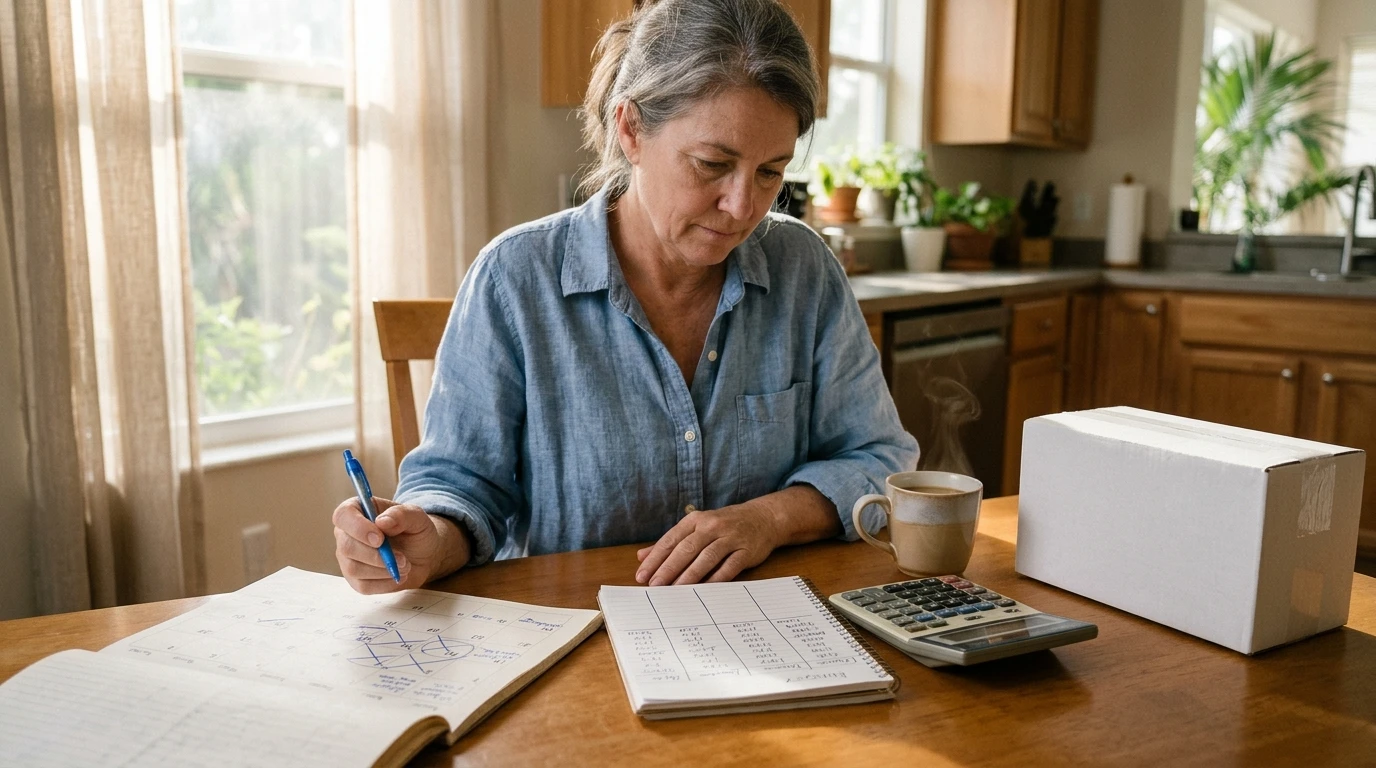 How to Get Zepbound Without Insurance: Costs and Options 3 Zepbound cost without insurance: a patient plans monthly medication costs on a calendar with a calculator